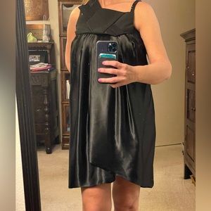 Lanvin black satin dress, Summer 2006, Sz 38